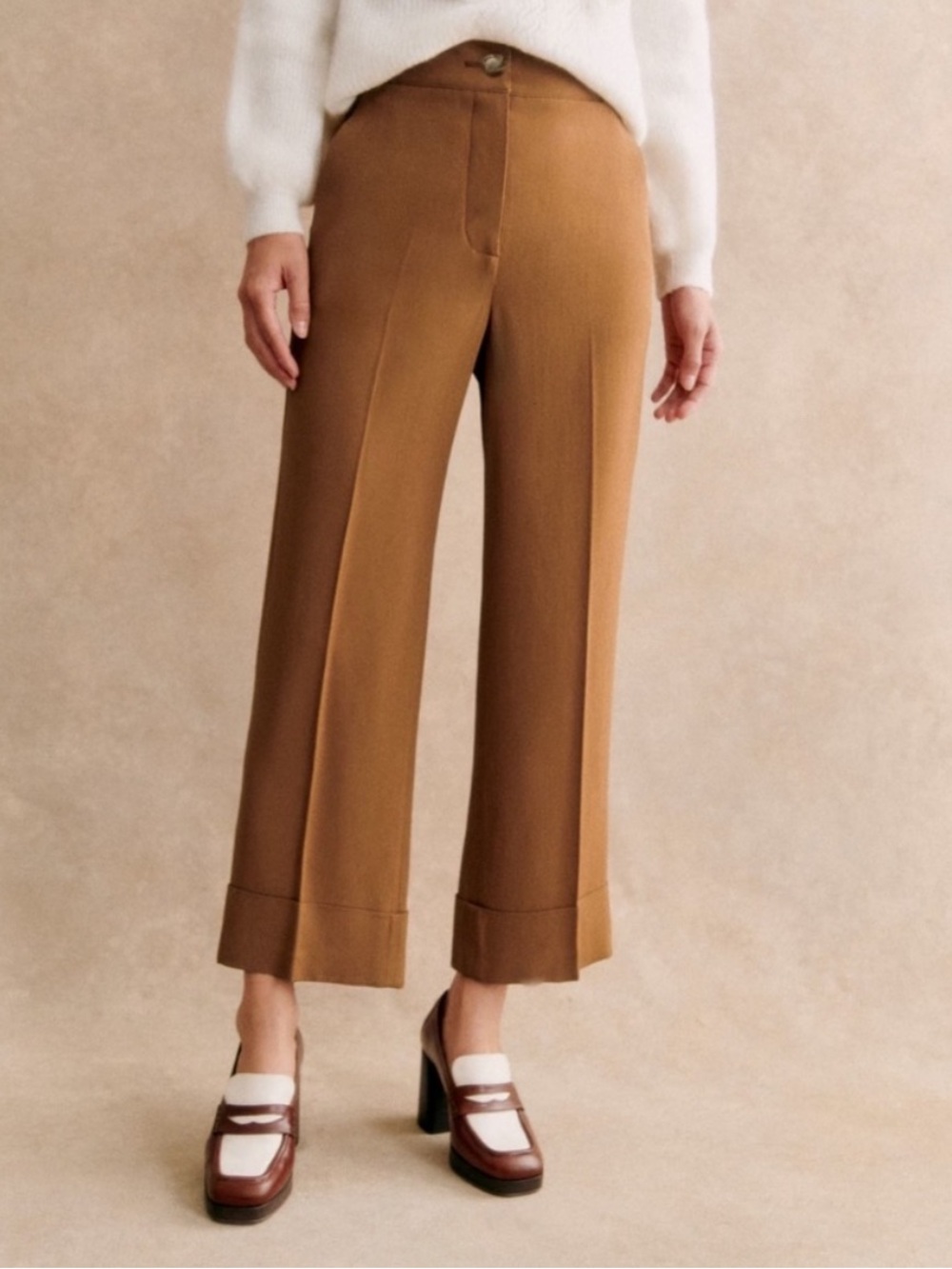 Sezane Damon Trousers in Camel